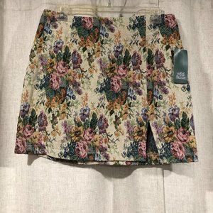 Wild Fable floral tapestry mini skirt size 8New NWT